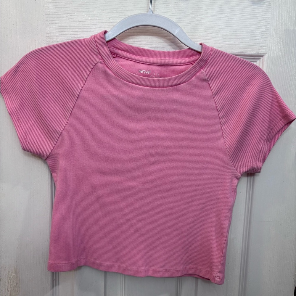Aerie Short Sleeve Tee in Soft Pink